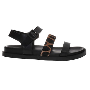 SD94130 ZAK Γυναικεία Σανδάλια Flatforms Μαύρα
