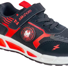 Load image into Gallery viewer, SD26057 ΖΑΚ Παιδικά Αθλητικά Sneakers με Σκρατς &amp; Φωτάκια, Μαύρα