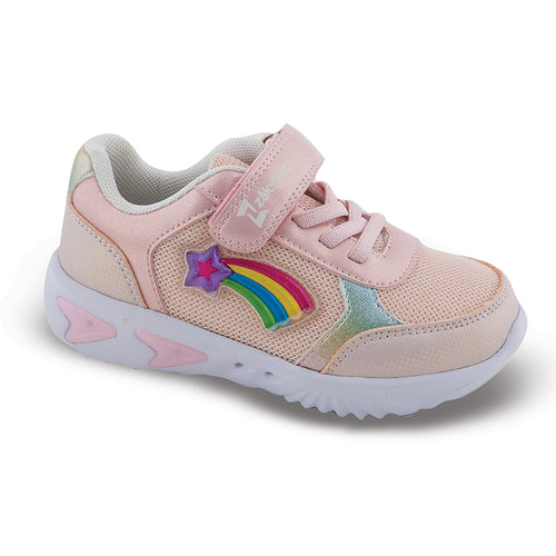 SD29101 ΖΑΚ Παιδικά Αθλητικά Sneakers με Σκρατς & Φωτάκια, Ροζ