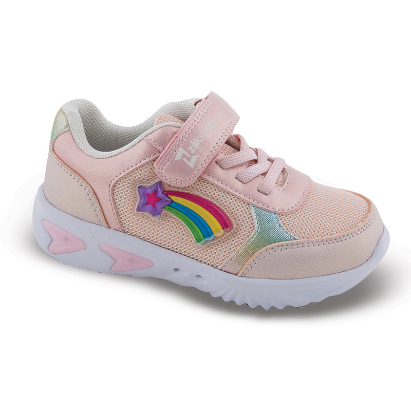SD29101 ΖΑΚ Παιδικά Αθλητικά Sneakers με Σκρατς & Φωτάκια, Ροζ