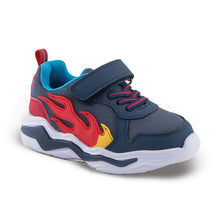 Load image into Gallery viewer, SD29117 ZAK Παιδικά Sneakers με Σκρατς Μπλε με ΦΛΟΓΕΣ