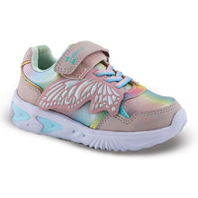 Load image into Gallery viewer, SD29118 ΖΑΚ Παιδικά Αθλητικά Sneakers με Σκρατς &amp; Φωτάκια, Μωβ Πεταλούδα