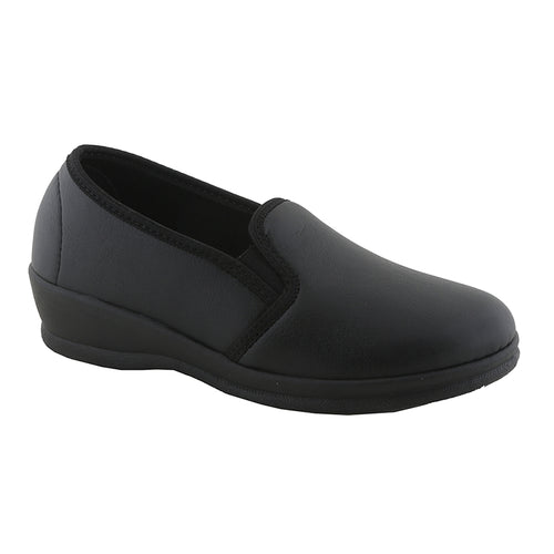 LS25-40402 ZAK Γυναικείες Χειμερινές Κλειστές Παντόφλες Μαύρες