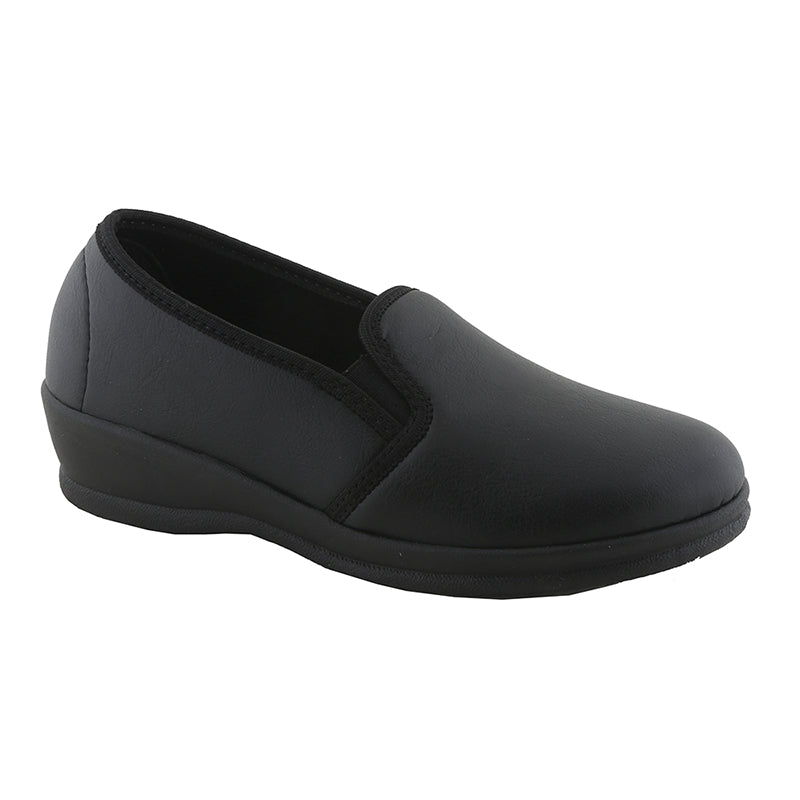 LS25-40402 ZAK Γυναικείες Χειμερινές Κλειστές Παντόφλες Μαύρες