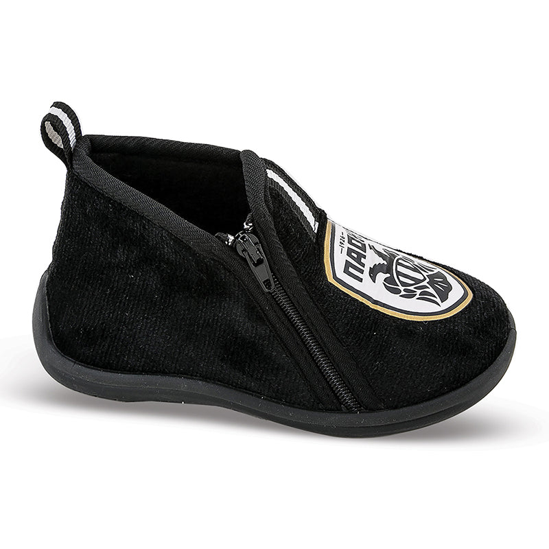 PA-42001 Fame Παιδικές Χειμερινές Κλειστές Παντόφλες ΠΑΟΚ Μαύρες (Νο19-27)